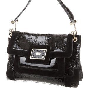Anya Hindmarch Lautner Black Patent Leather Bag